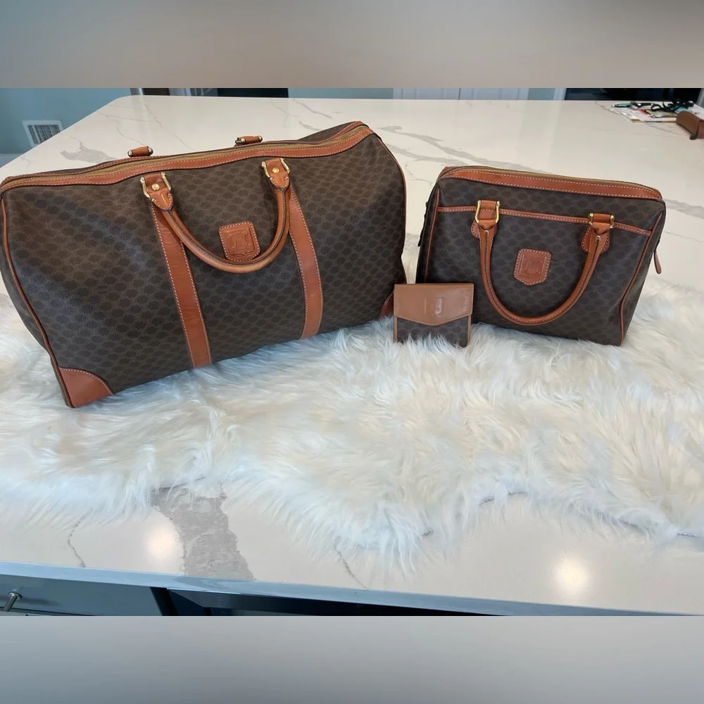 🔥Vintage Céline Macadam Travel Duffle – Pristine, Authenticated, Collector’s Gem - Picture 2 of 14